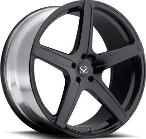 Gloss Black 5 Speichen geschmiedete Felgen