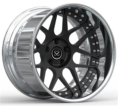 18~24 Zoll Chrom und Schwarz 2-teilige Schmiederäder für Universalautos