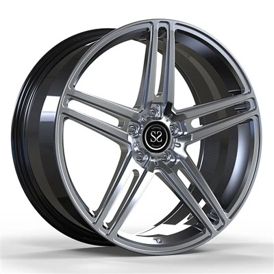 5-114.3 20x9 und 21x12 Hyper Silver Doppelspeichen mit 5 Speichen für Ferrari 488