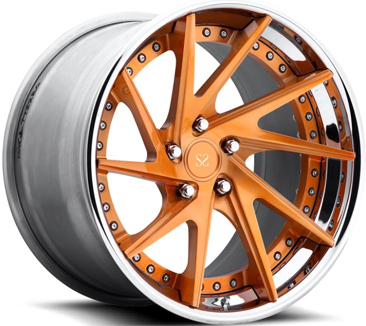 Hallo Lust Polnisch|Goldtönung 22x9,5 2-teilige Schmiedefelgen mit 5x112 für Audi SQ5