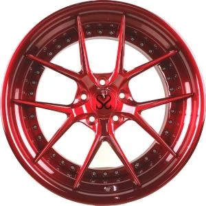 Neues Design Flame Red 6061-T6 2-teilige Schmiederäder