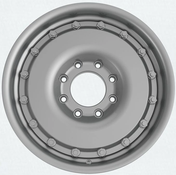 19.5x8.25 2- Piece Forged Alloy Armoured Wheels For Army / 2 Piece Amoured Vehicle Wheels For Military