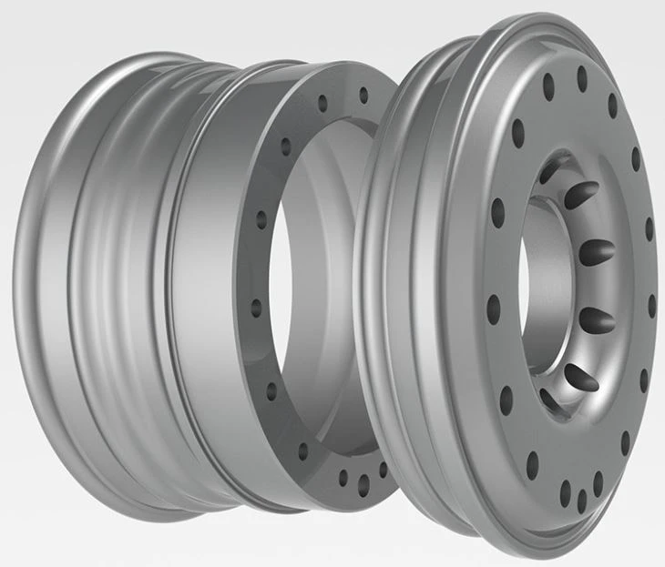 19.5x8.25 2- Piece Forged Alloy Armoured Wheels For Army / 2 Piece Amoured Vehicle Wheels For Military