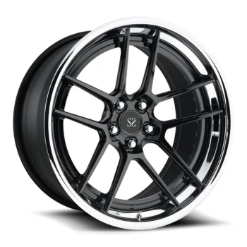 21 Zoll 2-teilige Schmiedefelgen / Ally Rims 21 Gloss Black Customized Alufelgen für Ferrari 458 5x114,3