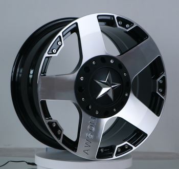 Schwarz gefräste Face Monoblock-Felgen für Land Cruiser