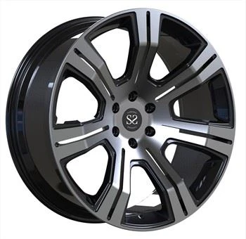 Schwarz bearbeitetes Gesicht 1 Stück Monoblock Schmiederäder 24 Zoll 24x10 24x12 Gestaffelte ESCALADE Autofelgen