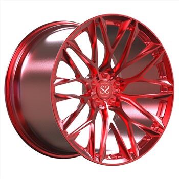 Lamborghini Aventador gebürstetes rotes geschmiedetes Monoblock-Leichtmetallrad