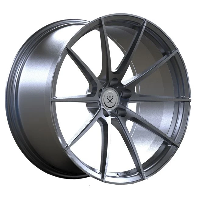 1 Stück gebürstete hellgraue Räder Monoblock 20 Zoll Aluminium geschmiedet für BMW M3 M5 Luxus-Autofelgen