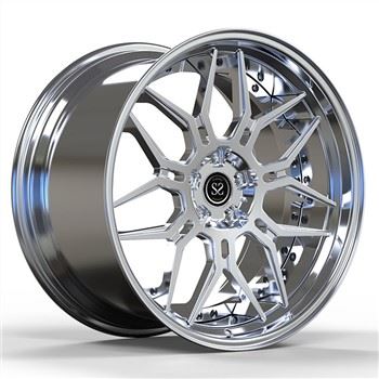 Klar gebürstete Scheibe plus polierter Lauf 2- PC-Felgen aus Aluminiumlegierung 18 19 20 21 22 Zoll für Universalautos