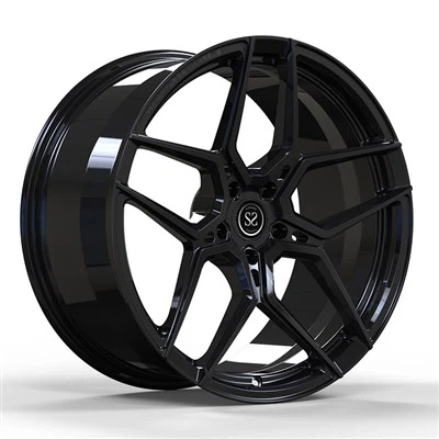 9,5Jx20 ET28 und 10,5Jx20 ET28 Custom 1-Stück geschmiedete Aluminiumlegierungsräder glänzend schwarz für BMW M8 F91/F92/F93